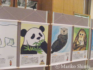 円山動物園での展示のようす